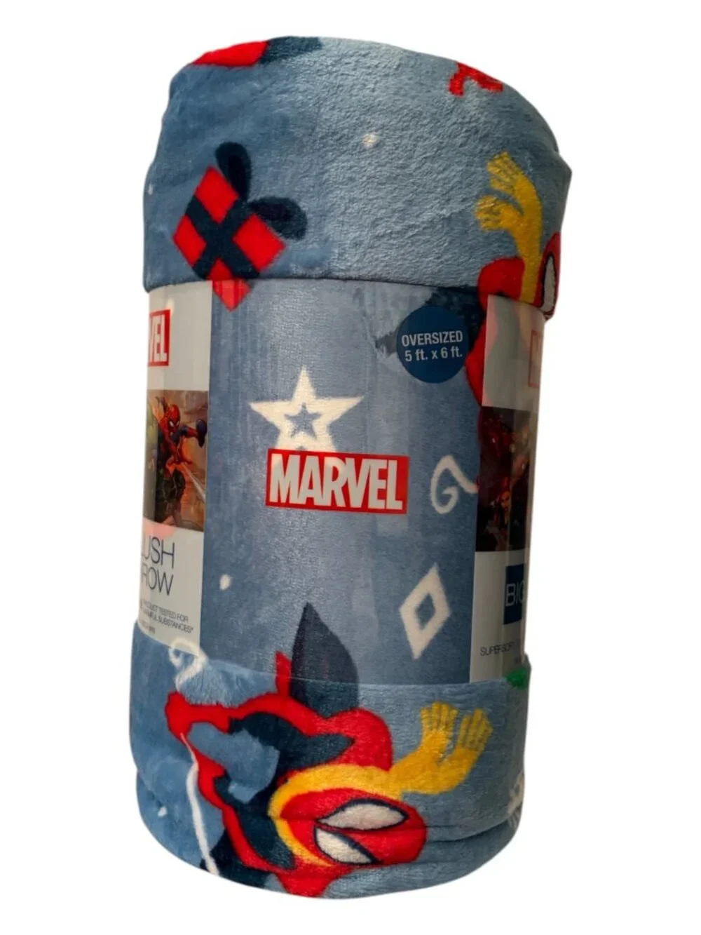 Marvel Holiday Spiderman Oversized Supersoft Plush 5Ft X 6Ft Throw Blanket New